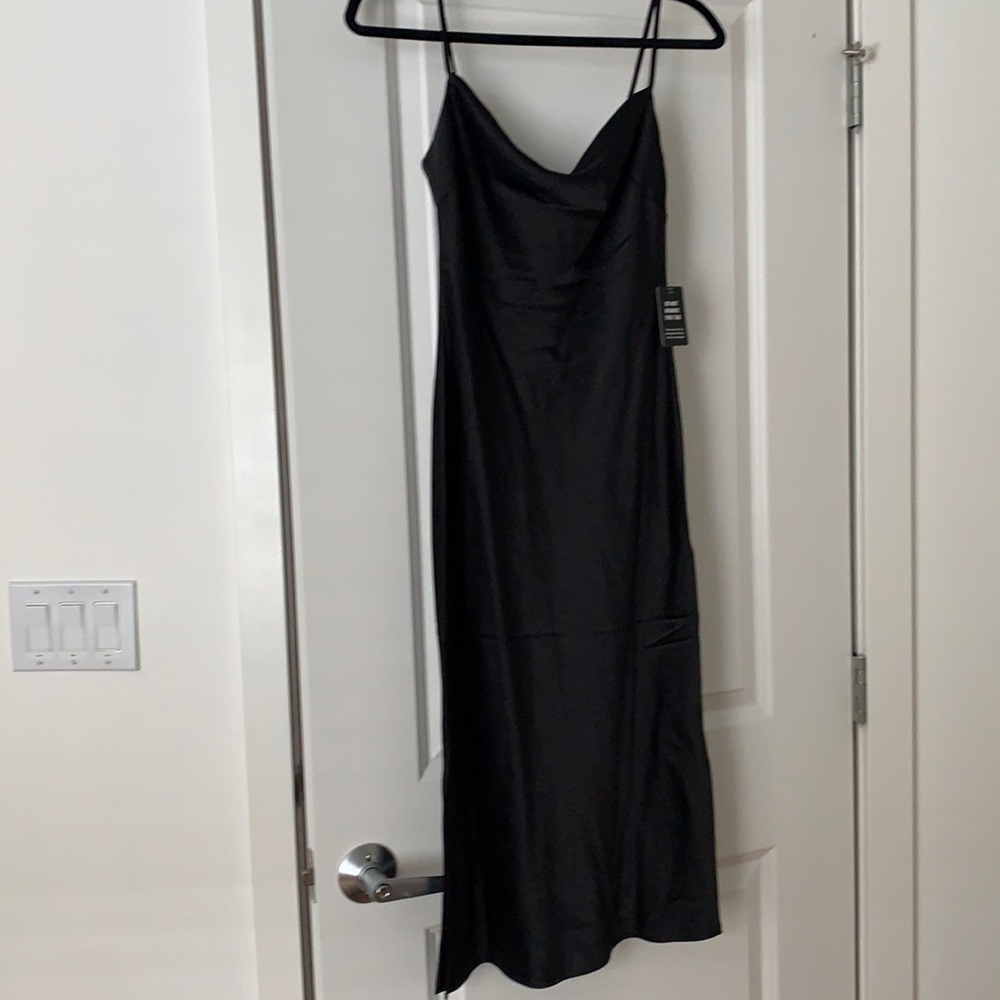 NWT Express Satin Cowl Neck Midi Slip Dress